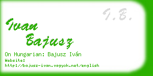 ivan bajusz business card