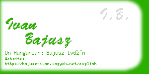 ivan bajusz business card